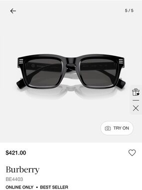 Burberry Black Sunglasses